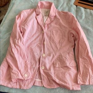 Red and white stripe blazer